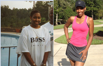 Coaching page image. Nettye Johnson before and now.