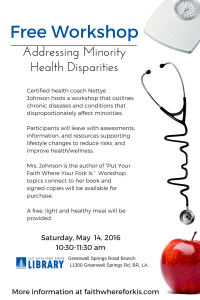 Addressing Minority Health Disparities Workshop