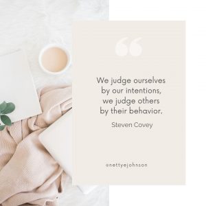 Nettye Johnson Quote Image -Judge Intentions Actions