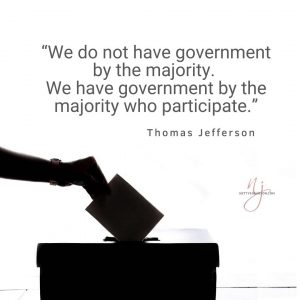 Nettye Johnson Quote Image - Vote Thomas Jefferson